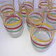 Set of 7 old tricolor glasses