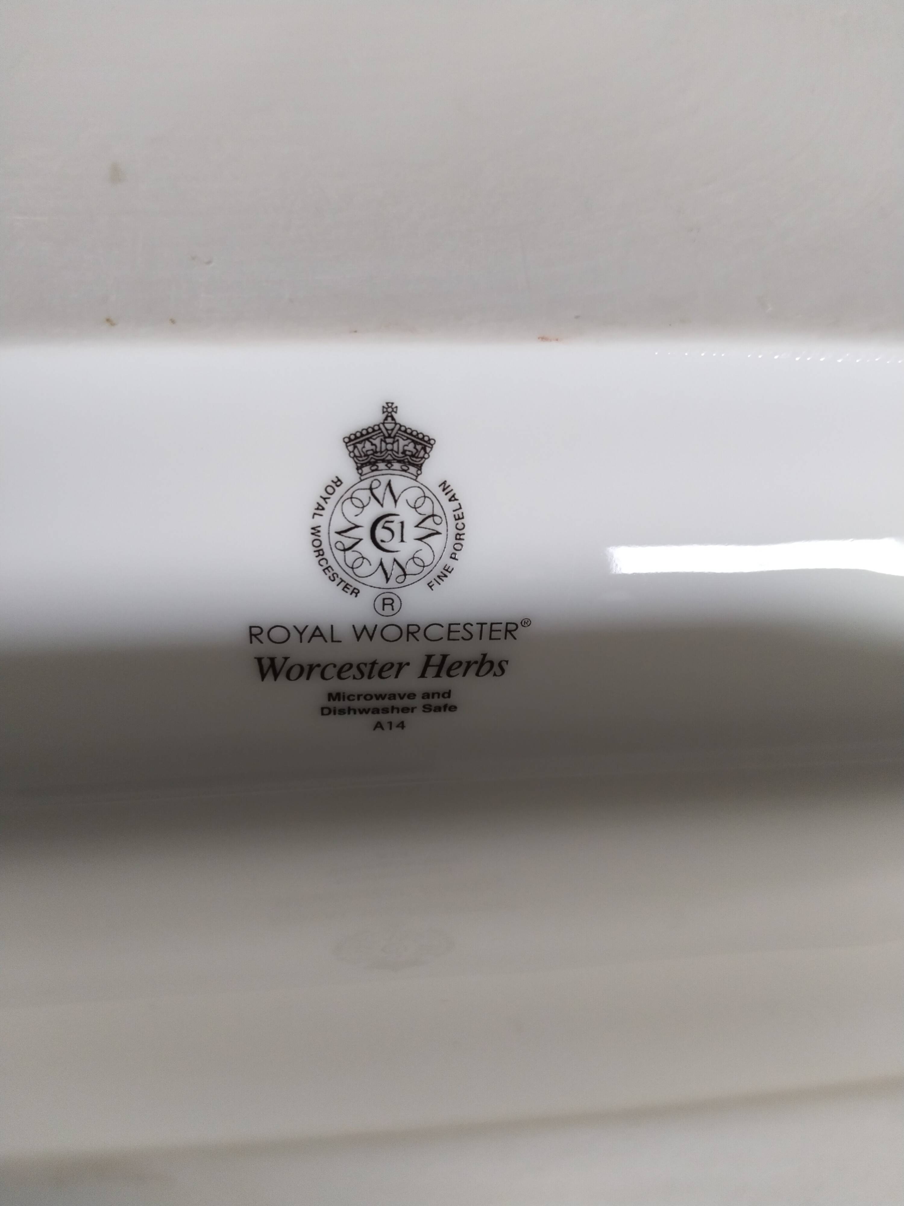 Royal Worchester Herbs English Porcelain Dish