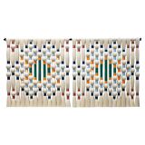 Contemporary Art Tapestry in Ivory and Multicolored Cotton, North American