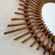 Rattan mirror in the shape of a star.