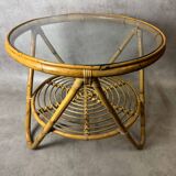 Rattan Coffee Table from the 60s