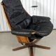 Vintage lounge armchair Gote Mobler 1960 swivel and reclining