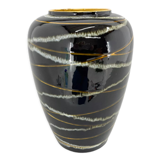 Mid-century Glazed Ceramic Vase by Scheurich & Greulich Keramik