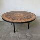 Capron “herbarium” coffee table with metal base