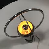 Vintage Table Lamp • Rings • Steel/Wood • Space Age • 1970