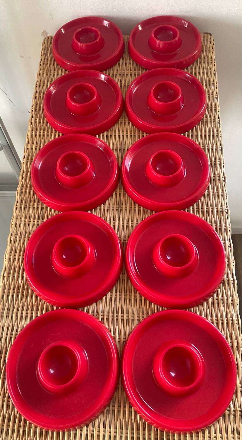 Set of 10 vintage egg cups Italy