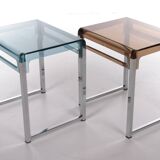 Tables d'appoint vintage en plexiglas Marc Berthier - Set de 2, 1960
