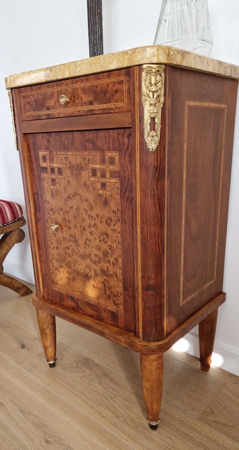 Low furniture marquetry style louis XVI