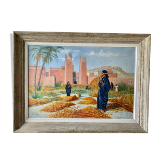 Orientalist oil on canvas painting