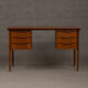Danish teak desk with 6 drawers