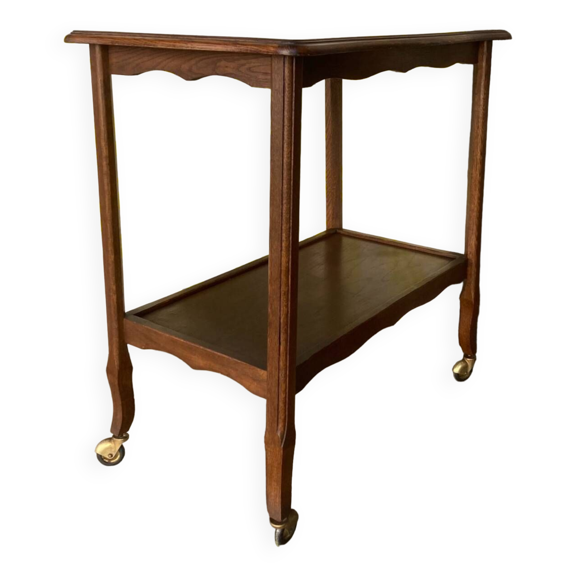 Serving trolley or mobile oak maid, mid-20th century