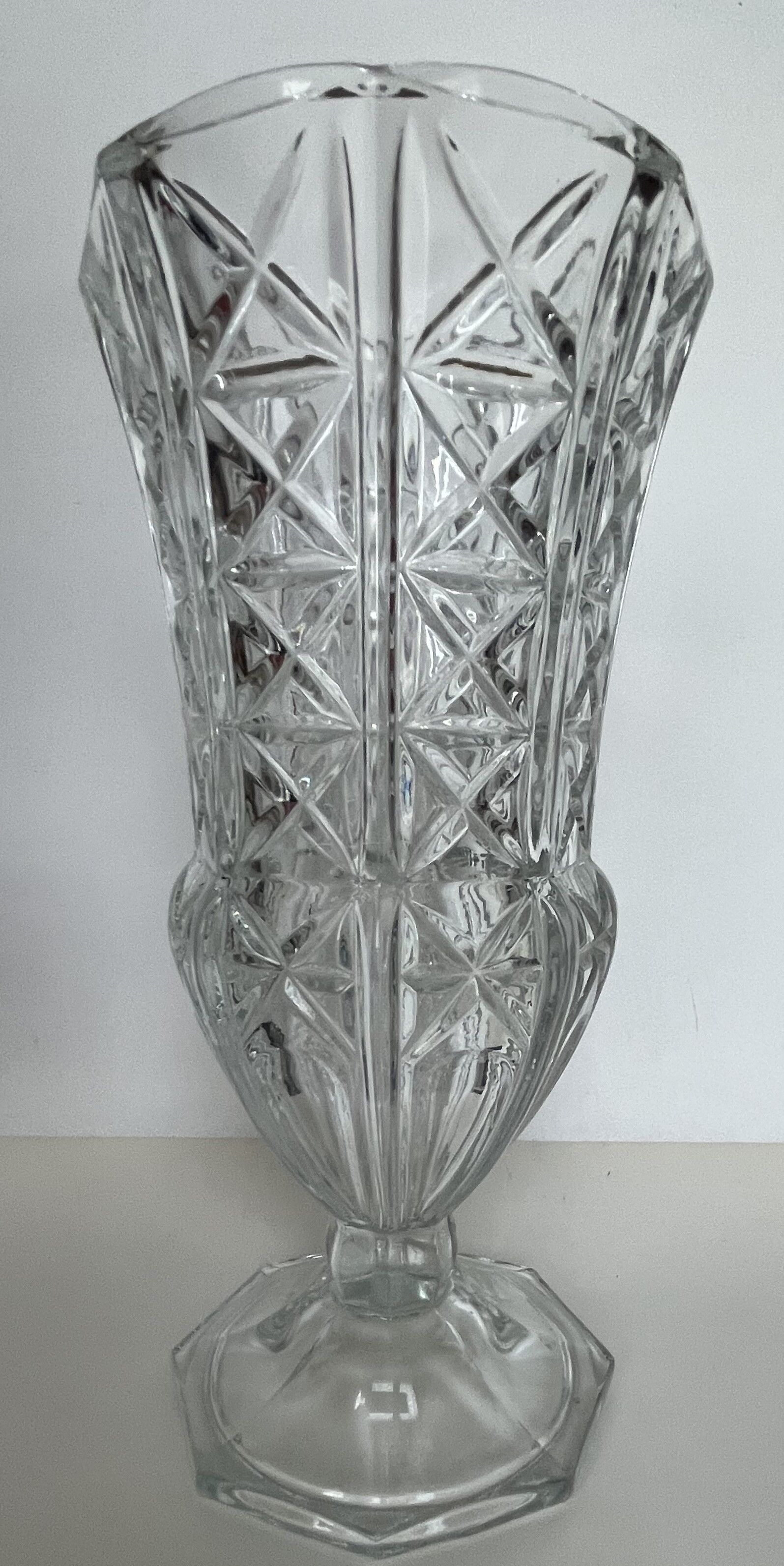 Vintage cast glass vase