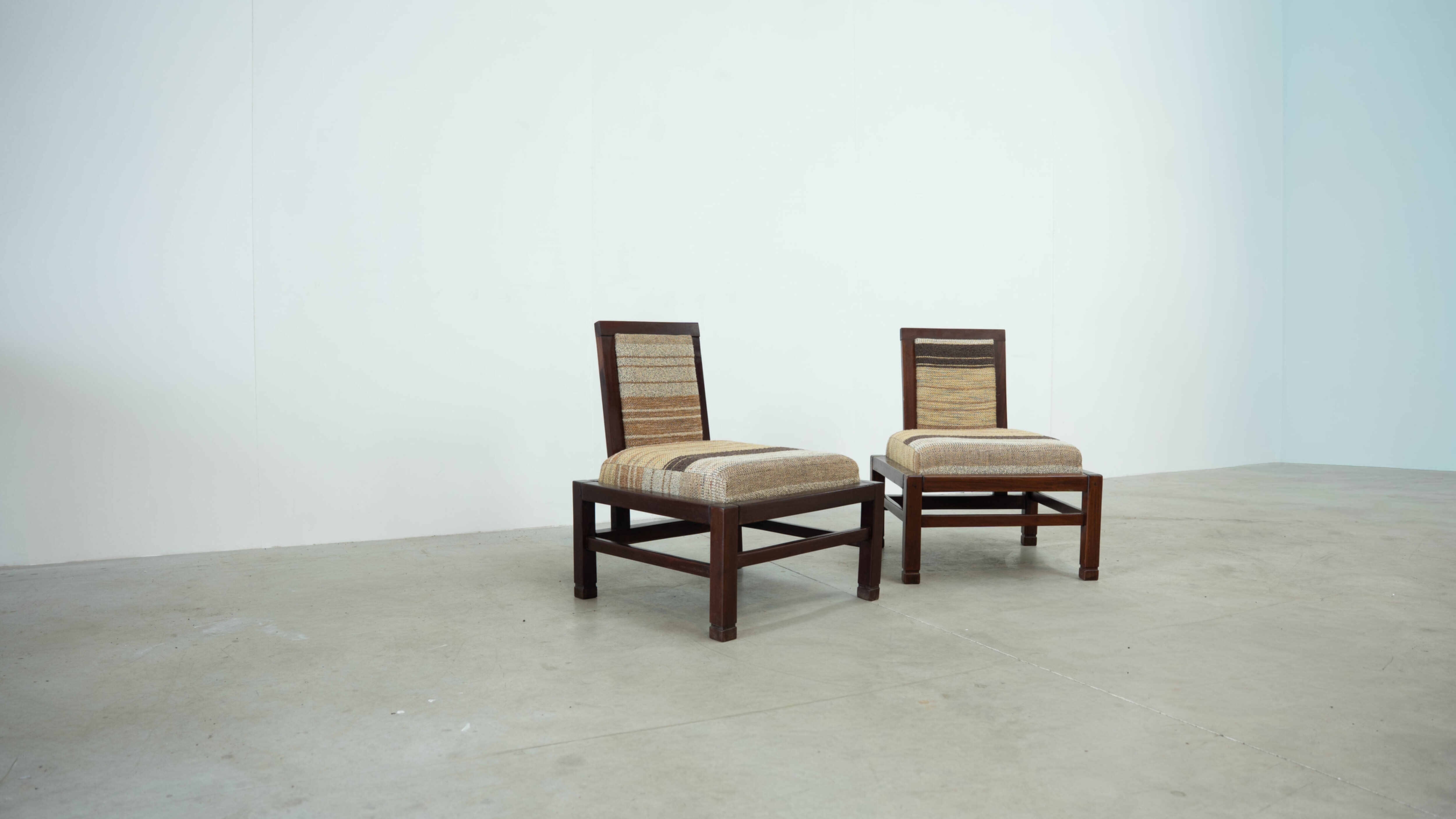 Set of two French lounge chairs