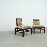Set of two French lounge chairs