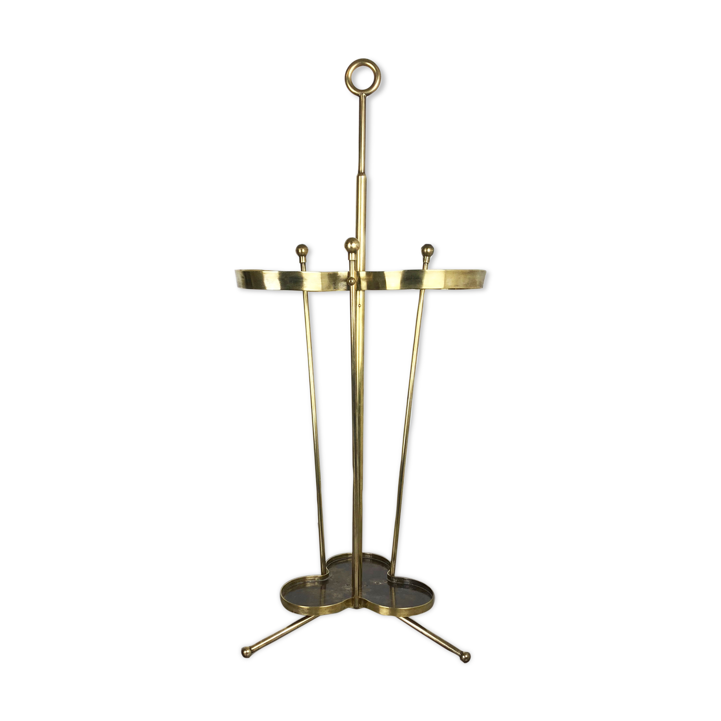 Porte-parapluies en laiton, années 1950