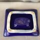 FRIENDLY ASHTRAY PICKS UP MONEY OR EMPTY POCKET COGNAC GASTON DE LAGRANGE BLUE AND DORE