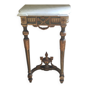 console en bois doré