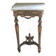 Golden wood and marble console in neoclassical style