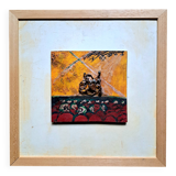 Tableau expressionniste - huile  et sculpture sur bois de Julien  Allègre