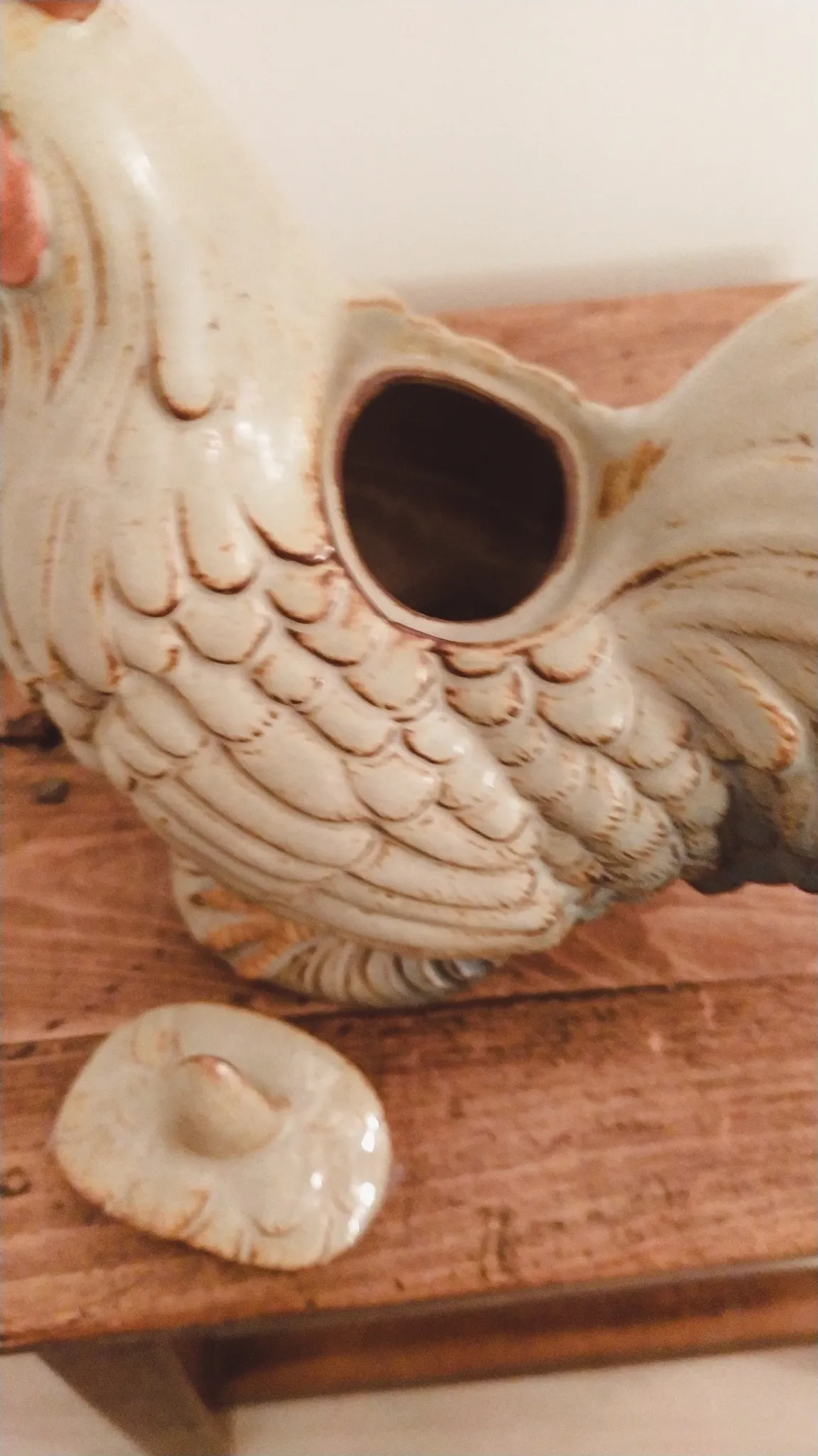 Carafe, vintage teapot Rooster • Ceramic