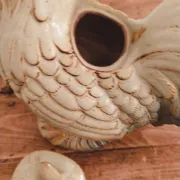 Carafe, vintage teapot Rooster • Ceramic