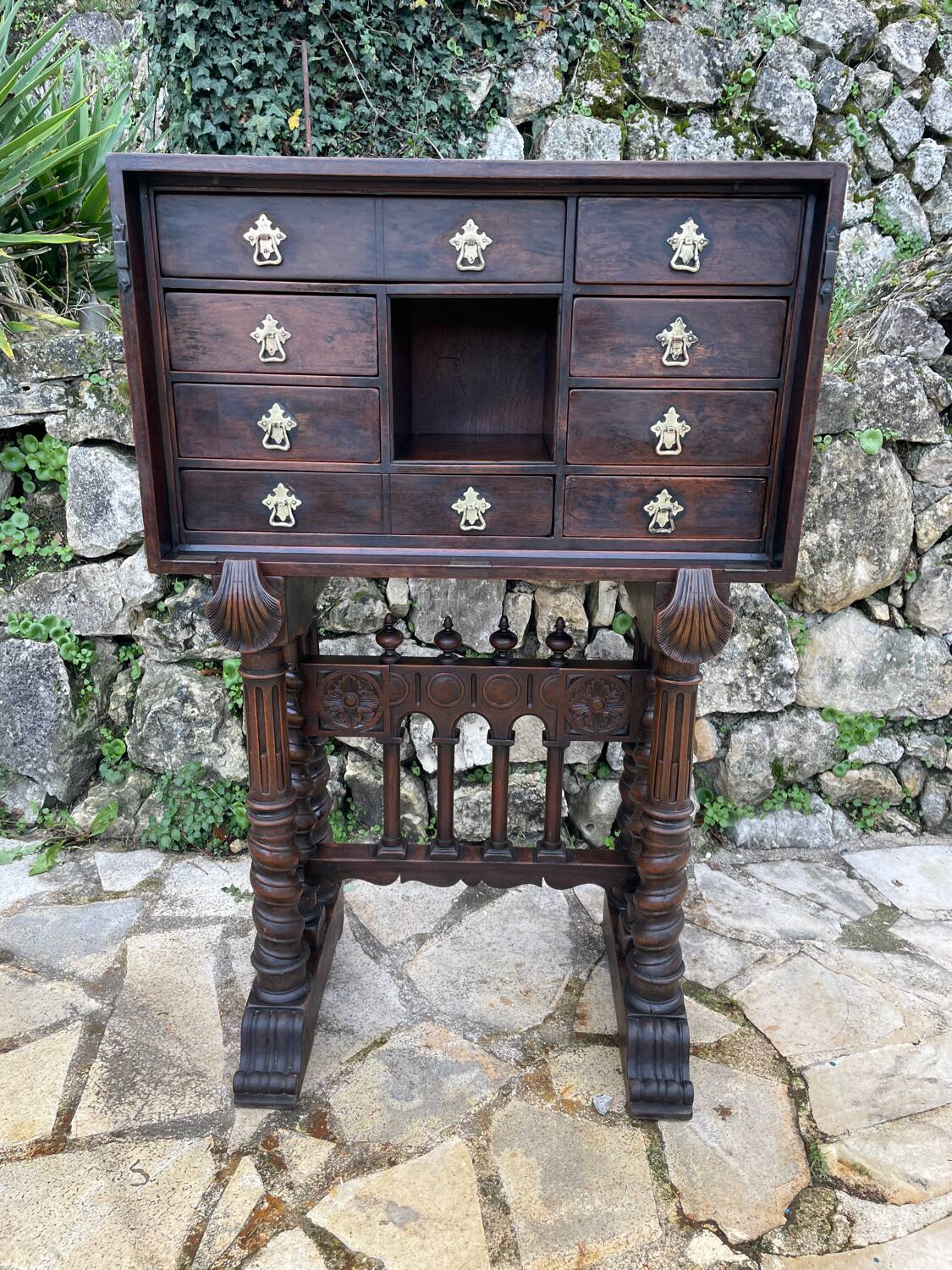 Spanish Vargueno Walnut Cabinet