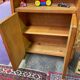 Vintage oak library designed in the 1950s.