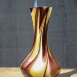 Italian opaline vase, flower pot, flower vase, blown glass, retro, interior decoration