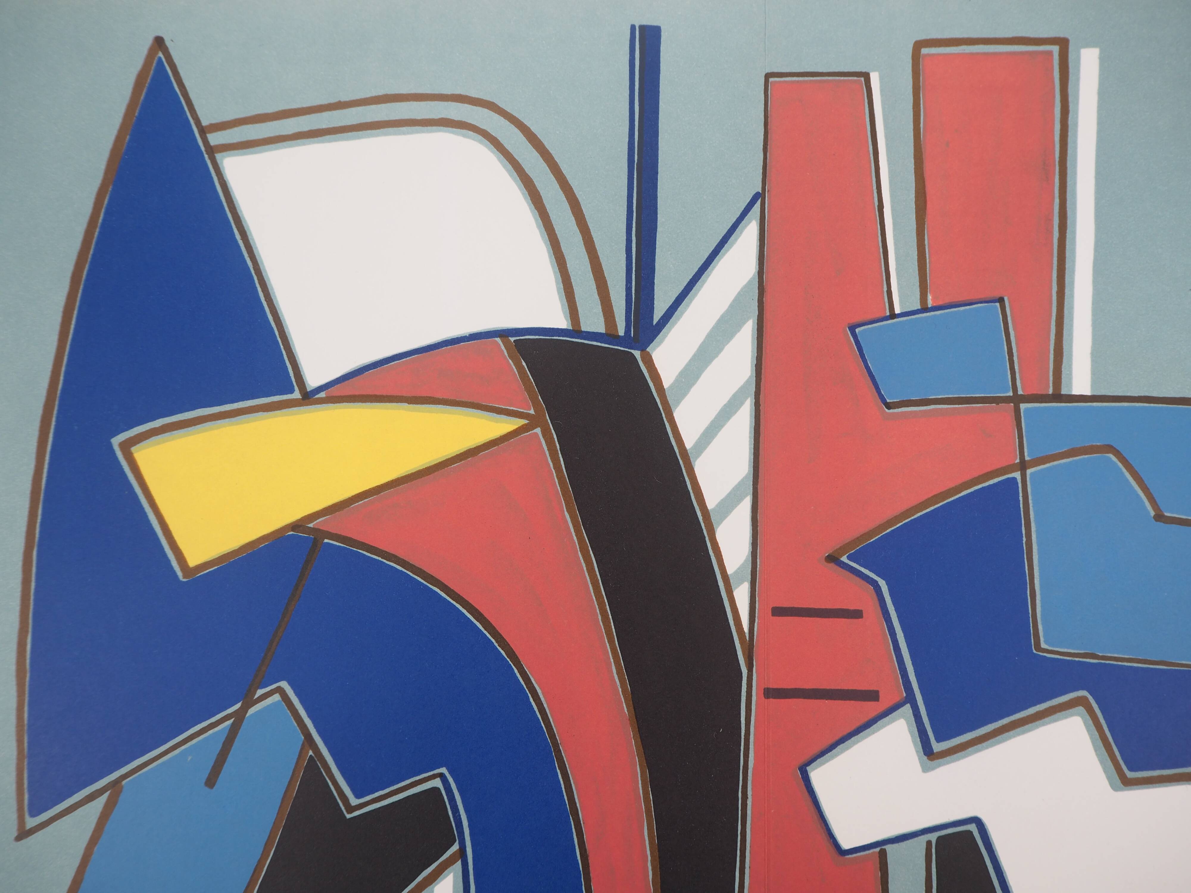 Alberto magnelli: blue composition - original lithograph