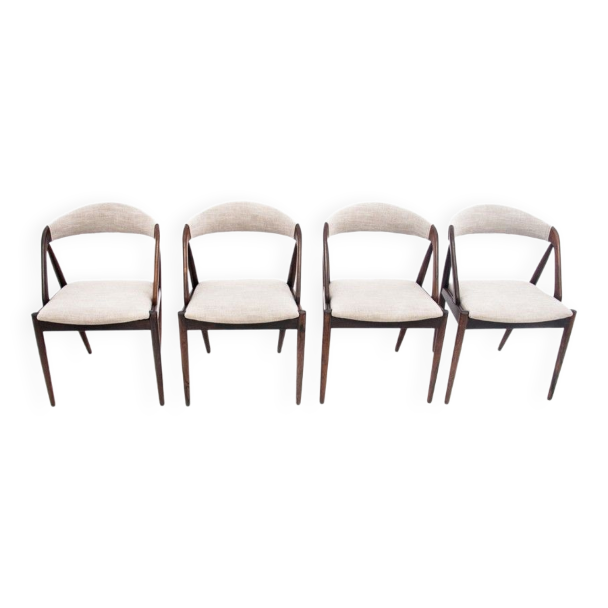 A set of chairs by Kai Kristiansen from the 1960s, Denmark, model 31.