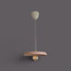 Industial-style ceramic pendant