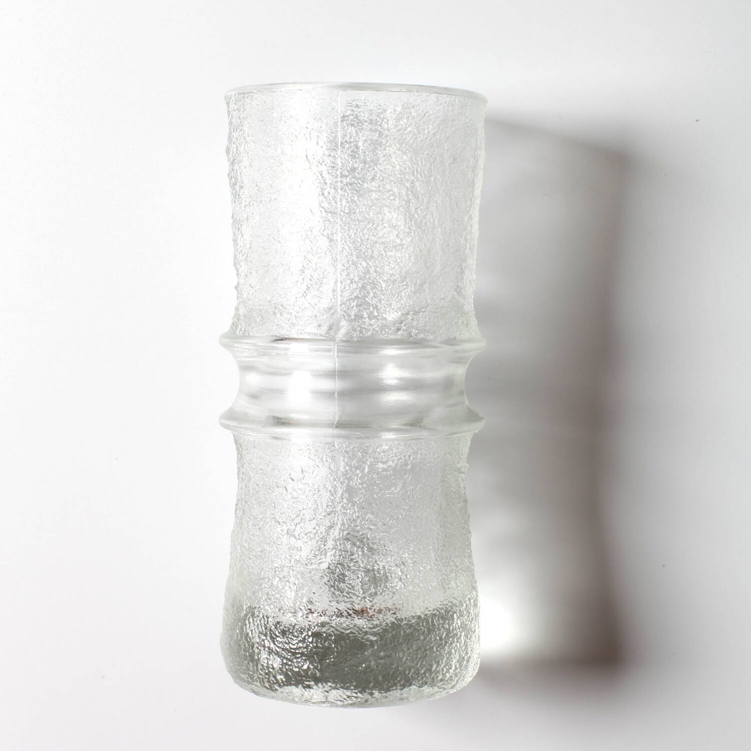 Mid-Century Modern Pressed Glass Vase: Pavel Panek Design, Rudolfova Hut