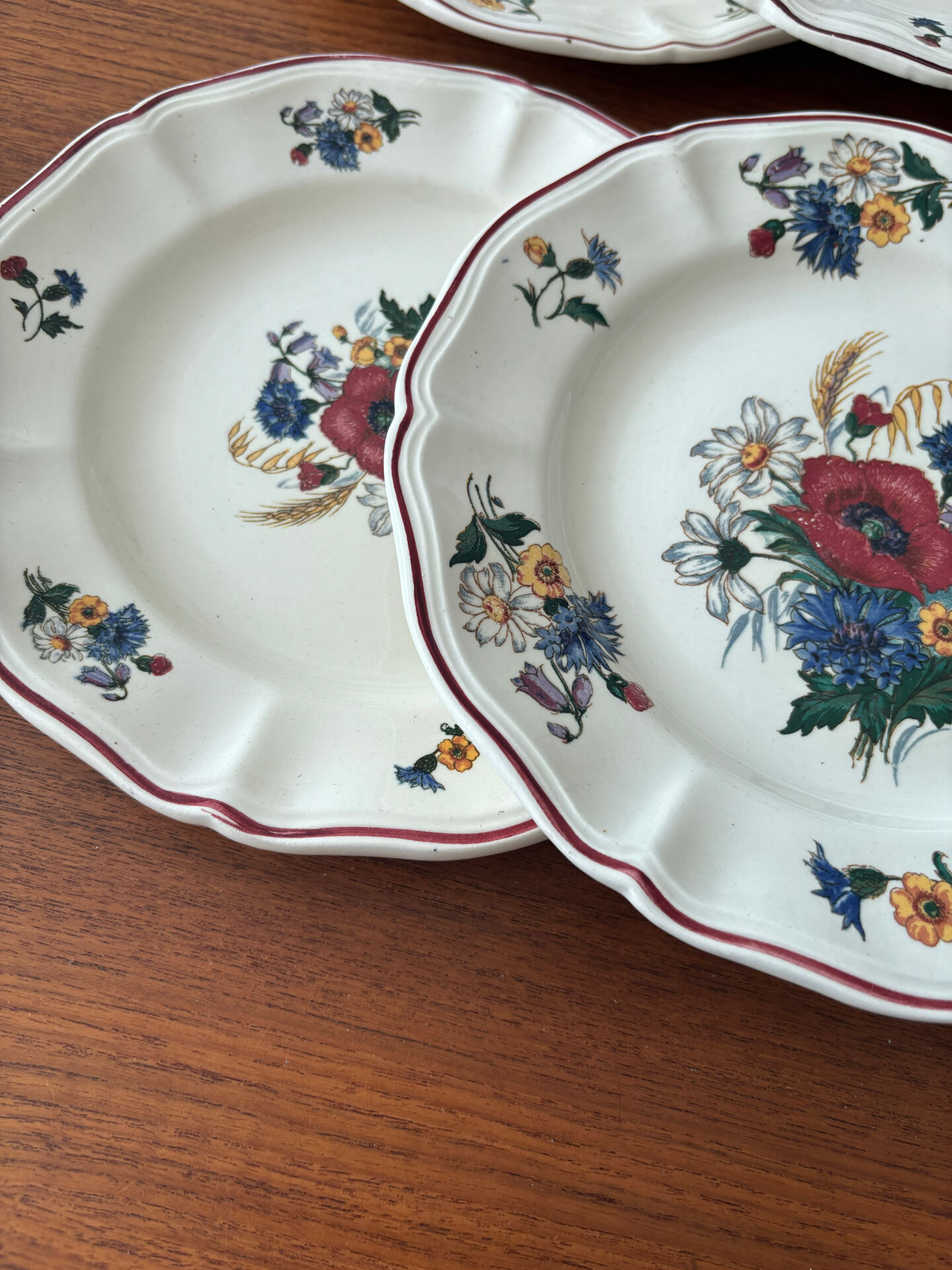 Set of 6 dessert plates Sarreguemines – Agreste model - earthenware