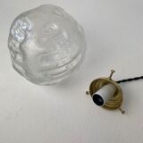 Pair of old round pendant lamps 15 cm vintage