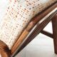 Vintage Danish boucle armchair with orange polka dots from the 1960s.