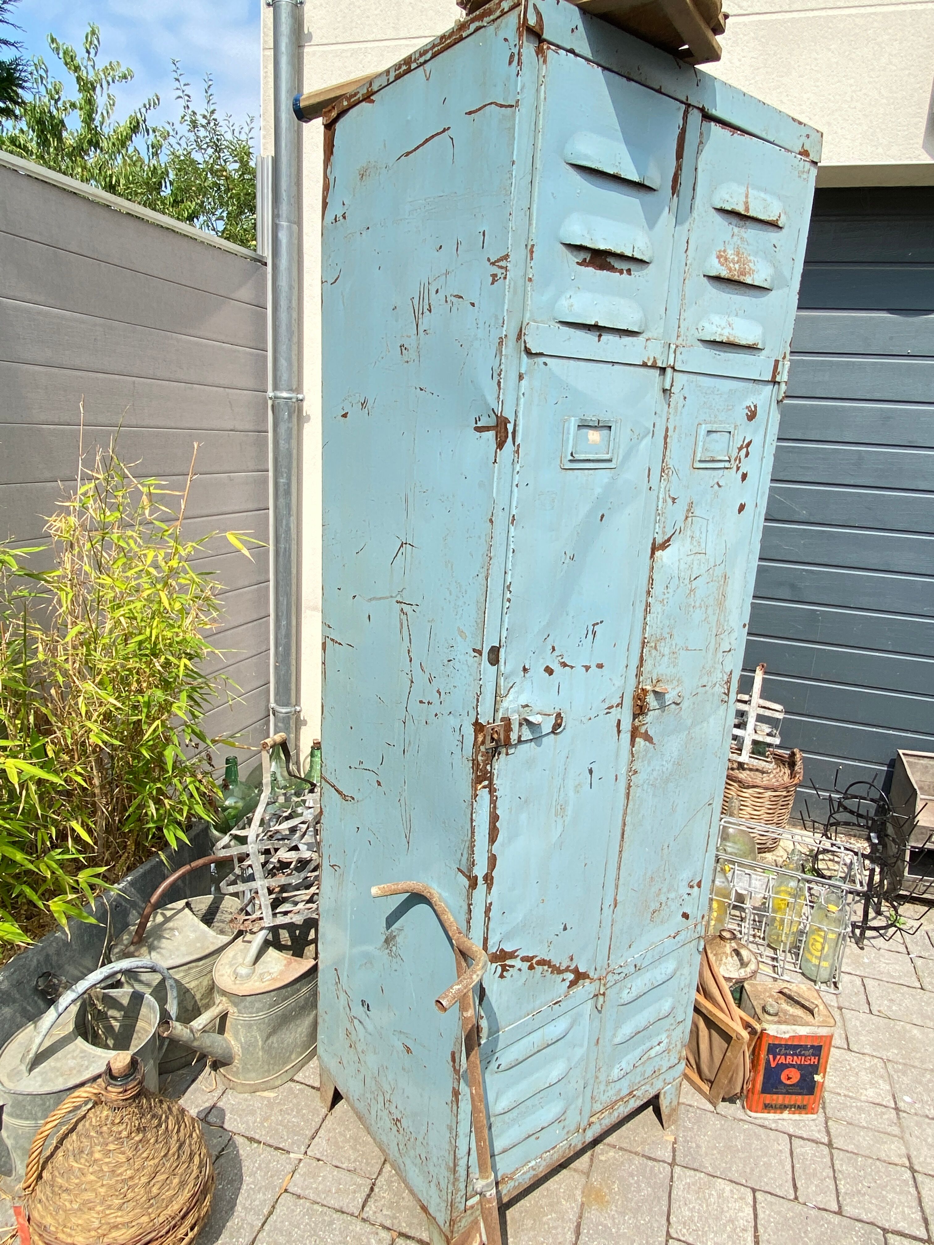 Vintage metal industrial wardrobe