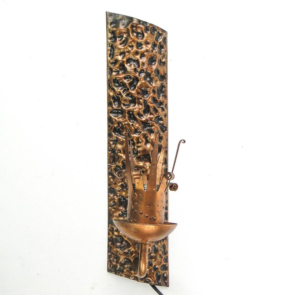 Brutalist Polish wall lamp, 1970s