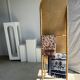 Floor mirror in bamboo and rattan H:1m80