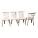 4 Raw wooden chairs