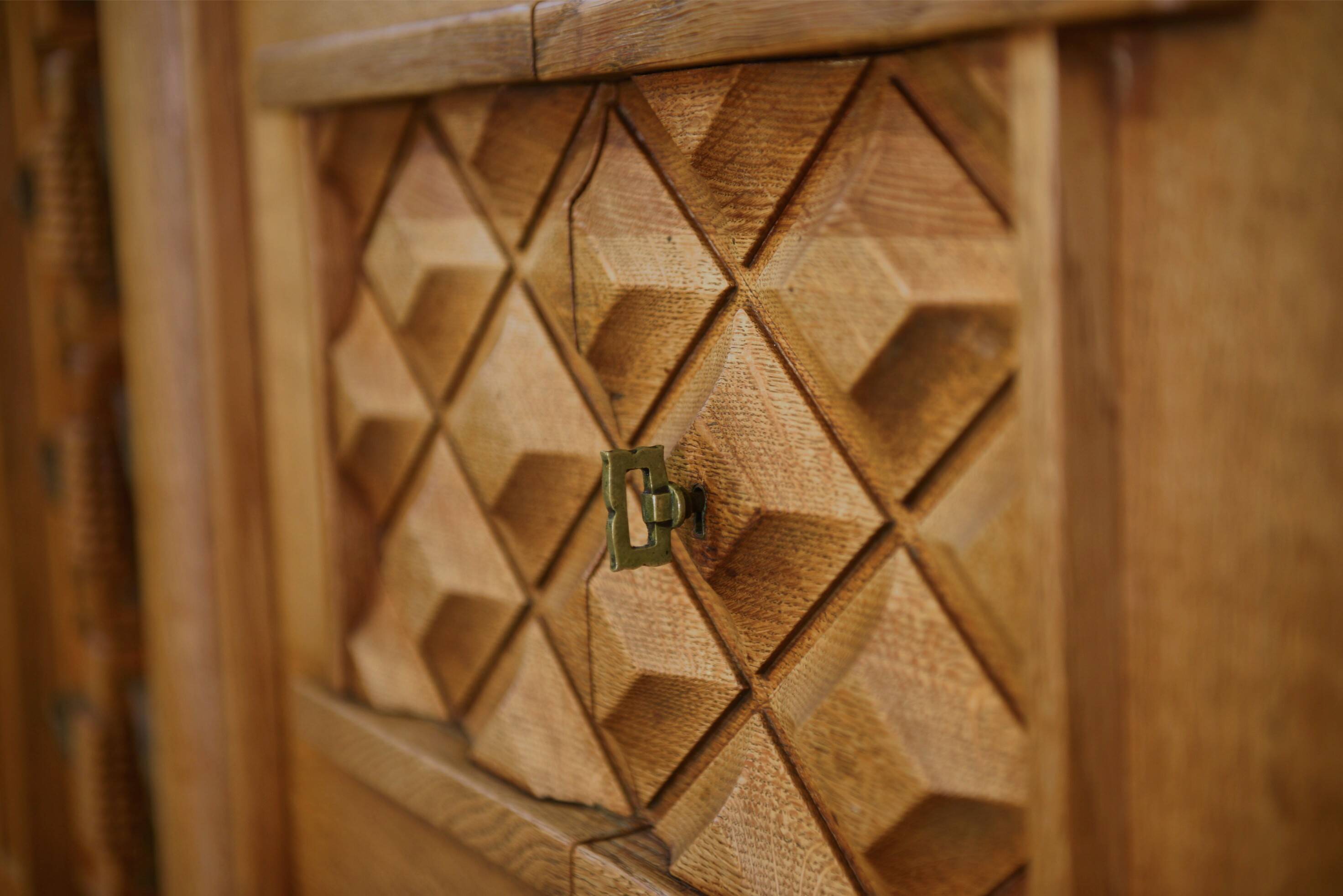 Oak buffet by Charles Dudouyt 1940s