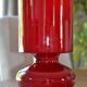 Lampe ikea vintage rouge en verre