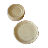 Ancien service à dessert en porcelaine Céranord, 13 pièces