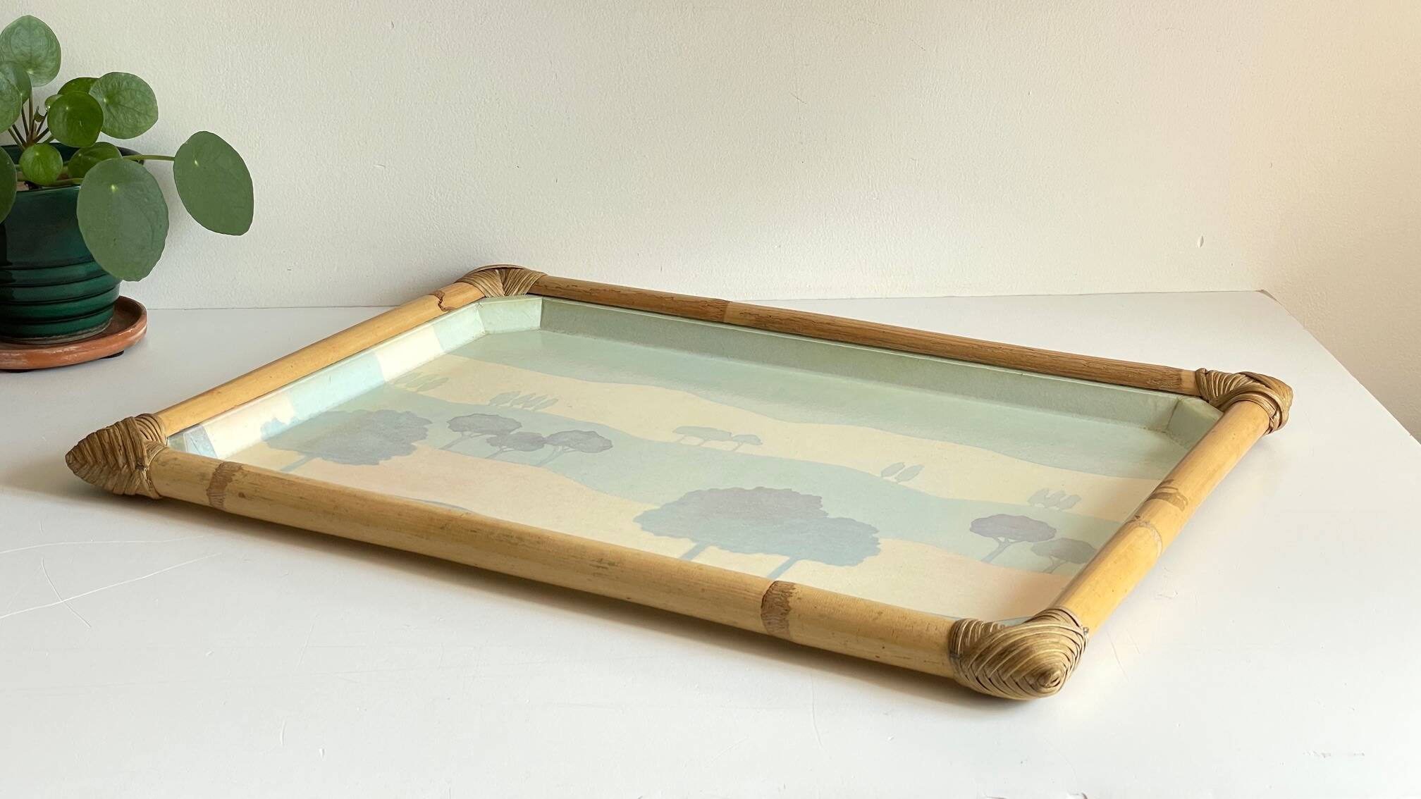 Catherine escalon vintage fiberglass serving tray
