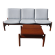 Modular 3-seater sofa + a teak coffee table by Karl SØrlie & SØnner