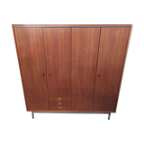 1960 plating chrome legs teak Cabinet
