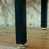 Small vintage row with sliding doors, metal legs Circa 50's