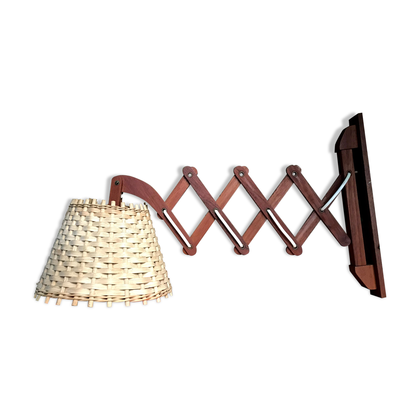 Flexible wall wall light in Scandinavian accordion 60s