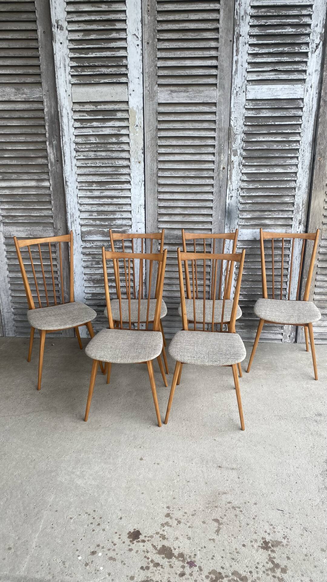 Série de 6 chaises scandinave 1960