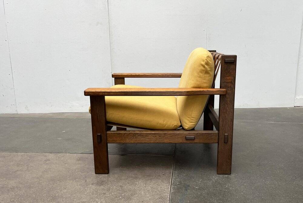 Vintage brutalist lounge chair set, 1960s
