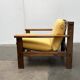 Vintage brutalist lounge chair set, 1960s